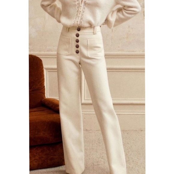 House of Harlow Wide Leg High Waist Soft Curduroy pants size 6 - Picture 2 of 16